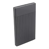 Alloggiamento SSD da 2,5 pollici con display HD per adattatore SATA a USB 3.0, custodia in alluminio per HDD fino a 8 TB, trasferimento rapido, installazione senza attrezzi, nero (A-C + adattatore)