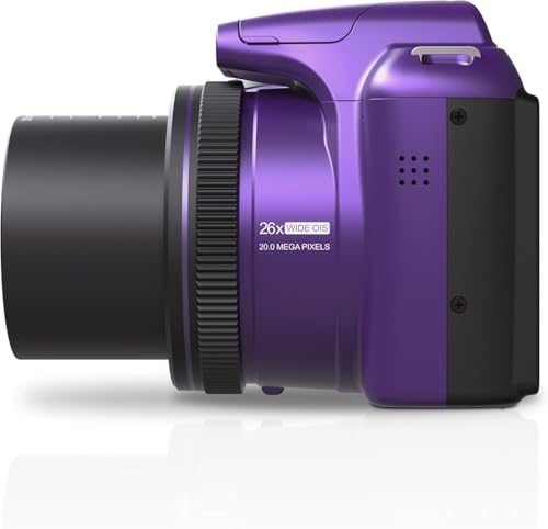 Minolta MN26Z ProShot 20MP Camera, 26X Optical Zoom, 1080p Video (Purple) by Minolta - Used condition - Image 8