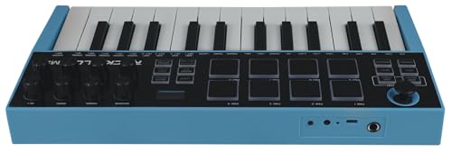Audiosavings Bundle: Focusrite Scarlett Solo 4th Gen Studio Recording USB Audio Interface Bundle with Rockville PRO-M50 SR Headphone+M25 25 Key USB MIDI Keyboard Controller+RCM SR Microphone (4 Items)