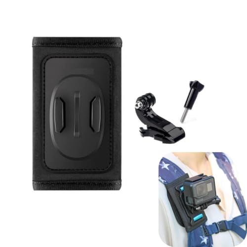 Image of Backpack Strap Mount, 360 Rotating Action Camera Shoulder Clip GoPro Hero 13 /12 /11 /10 /9 /8 /7 /6 /5, Compatible with DJI Osmo, Insta360 & SJCAM, for Hiking, Biking & Travel