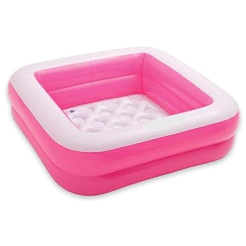 Image of LONGMIRE 3 ft Square Inflatable Pool for Kids - Swimming Bathtub for Toddlers (0-5 Years) | Outdoor Garden Summer Play Pool