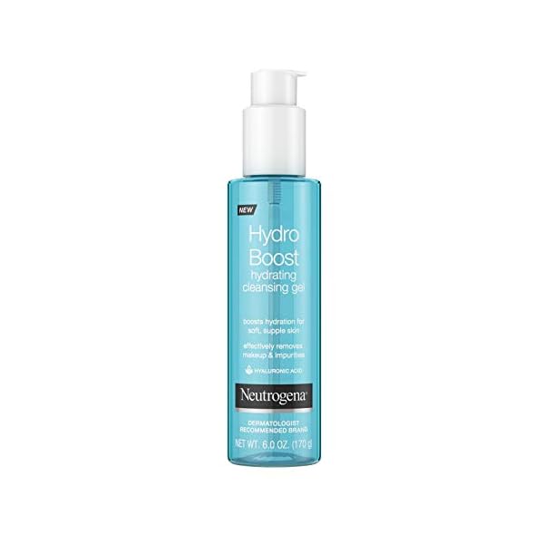 Neutrogena-Hydro-Boost-Lightweight-Hydrating-Facial-Cleansing-Gel-for-Sensitive-Skin-Gentle-Face-Wash-Makeup-Remover-with-Hyaluronic-Acid-Hypoallergenic-Non-Comedogenic-6-oz Neutrogena Hydro Boost Lightweight Hydrating Facial Cleansing Gel, Gentle Face Wash & Makeup Remover with Hyaluronic Acid, Hypoallergenic & Non Comedogenic, 6 oz
