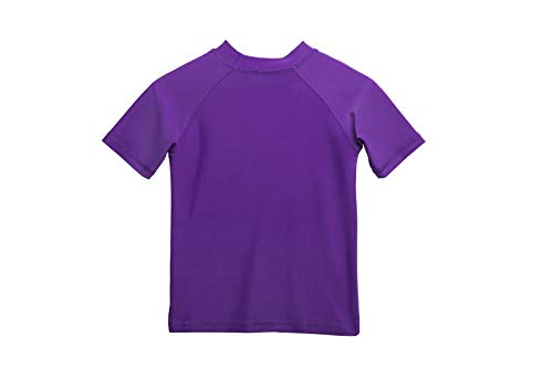 Image of Girls Short Sleeve UPF 50+ Sun Protection Swimwear Athletic Elastic Shirt Surfing Rash Guard Tops for 2-16 Years