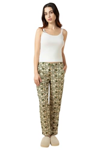 Image of Van Heusen Women's Printed Lounge Pants | Drawstrings & Side Pockets | Ultra Soft Fabric | Relaxed Fit | At home pyjamas | Everyday Comfort | Printed | Style 55306 | Available in Pack of 1 & 2