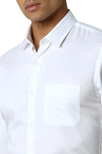 Image of Peter England Men Cotton Solid Slim Fit Shirt