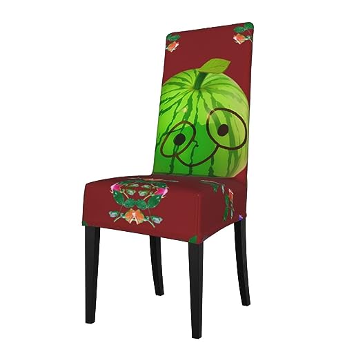 Big Eye Watermelon Stretch Chair Cover for Dining Room.# Removable Washable Elastic Chair Cover for Hotel, Restaurant, Home.
