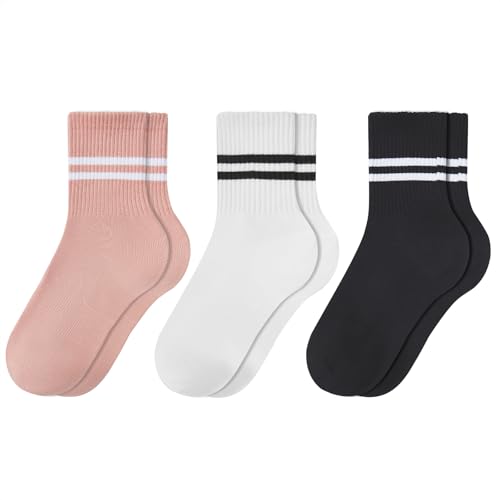Image of American Trends Tube Socks for Women Striped Slouchy Scrunch Retro Socks Vintage Cute Crew Sock