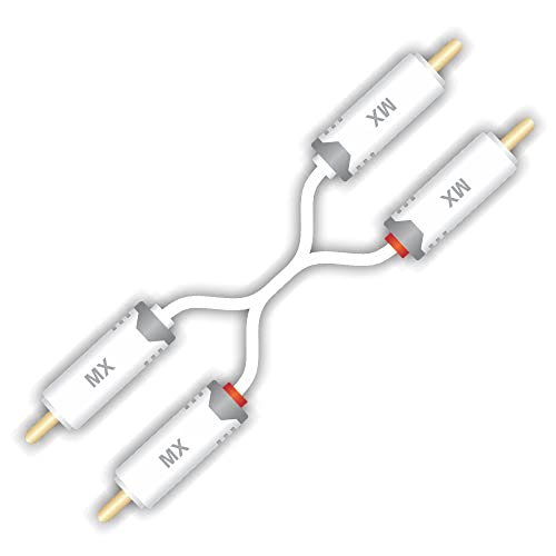 Image of MX RCA Cable 2RCA Male to 2RCA Stereo Audio Cable Gold Plated Adapter Dual Shielded for Home Theater Amplifier Hi-Fi System Car Sound Speaker PARENT (2 rca male / 2 rca male Y-splitter cable, 2M)