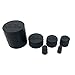 So Cal SuperGrip Universal 6 Piece Silicone Caps for Cleaning, Storage and Odor Proofing Glass Water Pipes/Rigs and More - Black