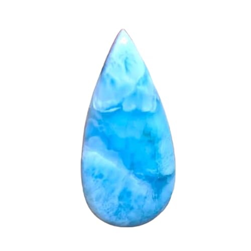 Larimar cabochon naturel poire 39x18x5mm bricolage de bijoux pendentif et bague