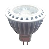 4pcs LedCOB Spotlights 5W COB Lamp Low Voltage DC Beads Stepless Dimming White MR16 12V LED Spotlight Housing(Natural white 4000K)