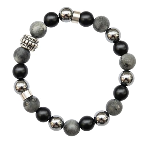 Image of THE MEN THING Natural Stone Bracelets - Adjustable Beaded Wristwear for Men & Boys (Multi-Design Collection)