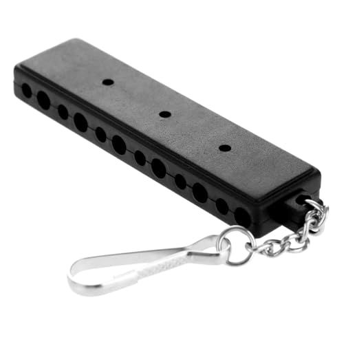 MUXSAM 1Pcs Black Golf Tee Holder Carrier 12 Tee Hole 3 Ball Markers Keychain Golf Accessory
