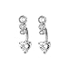 Ayoiow 2 Pièces Piercing Anneau Plaqué Or, Argent Bijoux Piercing Nombril pour Femme Rond Et Cœur Blanc Zircone Cubique