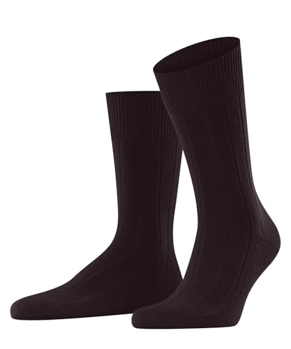 FALKE Herren Socken Lhasa Rib M SO Wolle Kaschmir einfarbig 1 Paar, Rot (Barolo 8596) neu, 43-46 – Ansicht 1