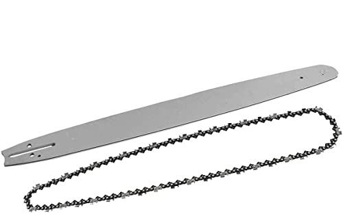 Image of Dumdaar Chainsaw Replacement Guide Bar with Chain Saw Chain Combo Set (22 inch Length)
