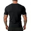 Men's Sports T-Shirts, Running Tops, Moisture-Absorbent Quick-Drying Shirts, Casual Fitness Black 2XL #3