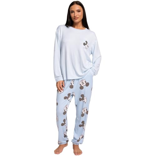 Disney Womens Mickey Mouse Pajamas | Women's Pajama Sets | Warm Cozy Pajamas | Sizes X-Small To X-Large2