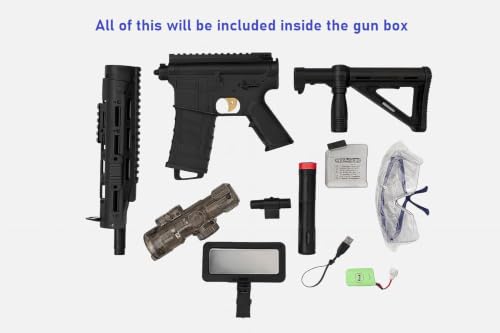 Image of Automatic Gel Blaster Toy Gun for Kids with Gel Blaster Balls Rechargeable Battery Operated Outdoor Electric Target Game Toys for Best Birthday Gift (Big Gun 1)