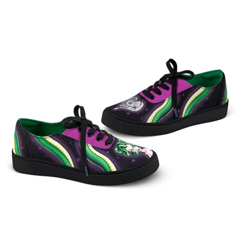 Image of Hot Chocolate Design All-Day Women's Lace-Up Sneakers | Canvas Upper, Cushioned Footbed with Arch Support, Flexible Rubber Outsole, Vegan Construction, Casual Everyday Sneakers