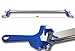 HK5 Aluminum JDM Polished Rear Upper Tower Brace Strut Bar Compatible with 2008-2014 Subaru Impreza WRX STI, 2009 2010 2011 2012 2013 (Blue)