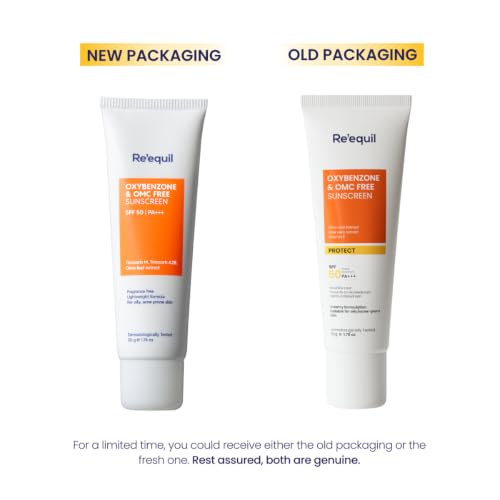 RE' EQUIL Oxybenzone and OMC Free Sunscreen For Oily, Sensitive & Acne Prone Skin | Prevents Acne Breakouts | No White Cast | SPF 50 PA+++ | 50g - Image 3