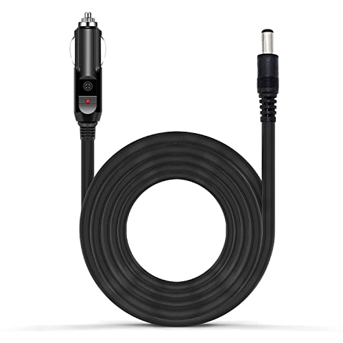 iHaospace KFZ Stecker auf DC5521 Stecker, iHaospace Cars Auto Zigarettenanzünder Stecker auf DC 5,5 x 2,1 mm - Solar ladegerät 12v Verlängerungskabel für Camping Powerstation Lautsprecher Kühlbox