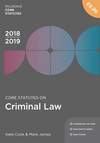 Image of Core Statutes on Criminal Law 2018-19 (Macmillan Core Statutes)