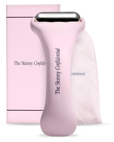 The Skinny Confidential Ice Roller for Face Stainless Steel Ice Face Roller to Reduce Puffiness Redness & Headaches Cooling Facial Roller for Skin Care - Beauty & Spa-Like Experience at Home