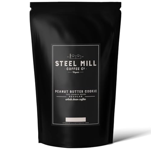 Steel Mill Coffee Co. - Café en grano con sabor a galleta de mantequilla de maní - Tostado medio - 2 lb