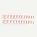 DANMANR Square Press on Nails Short Fake Nails French Acrylic Full Cover False Nails for Women and Girls 24PCS (White Pink)