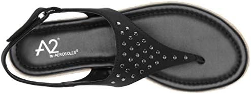 A2 by Aerosoles Women's BASS Drop Flip-Flop, BLACK, 5 M US | Image 4