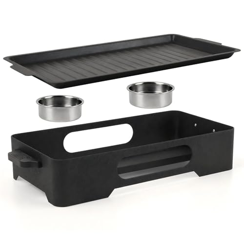GEEKHOM BBQ Warmhalteplatte fürs Grillen Grosse Aluminium Grill Heizplatte mit Antihaftbeschichtung Speisenwärmer für Buffet & Camping Grill Zubehör für Outdoor Grill & GartenOhne Kerzen