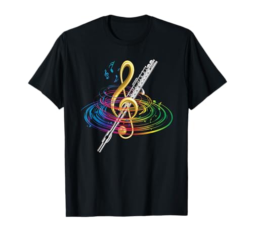 Treble Clef Musician Flute Player Gift Flute T-Shirt