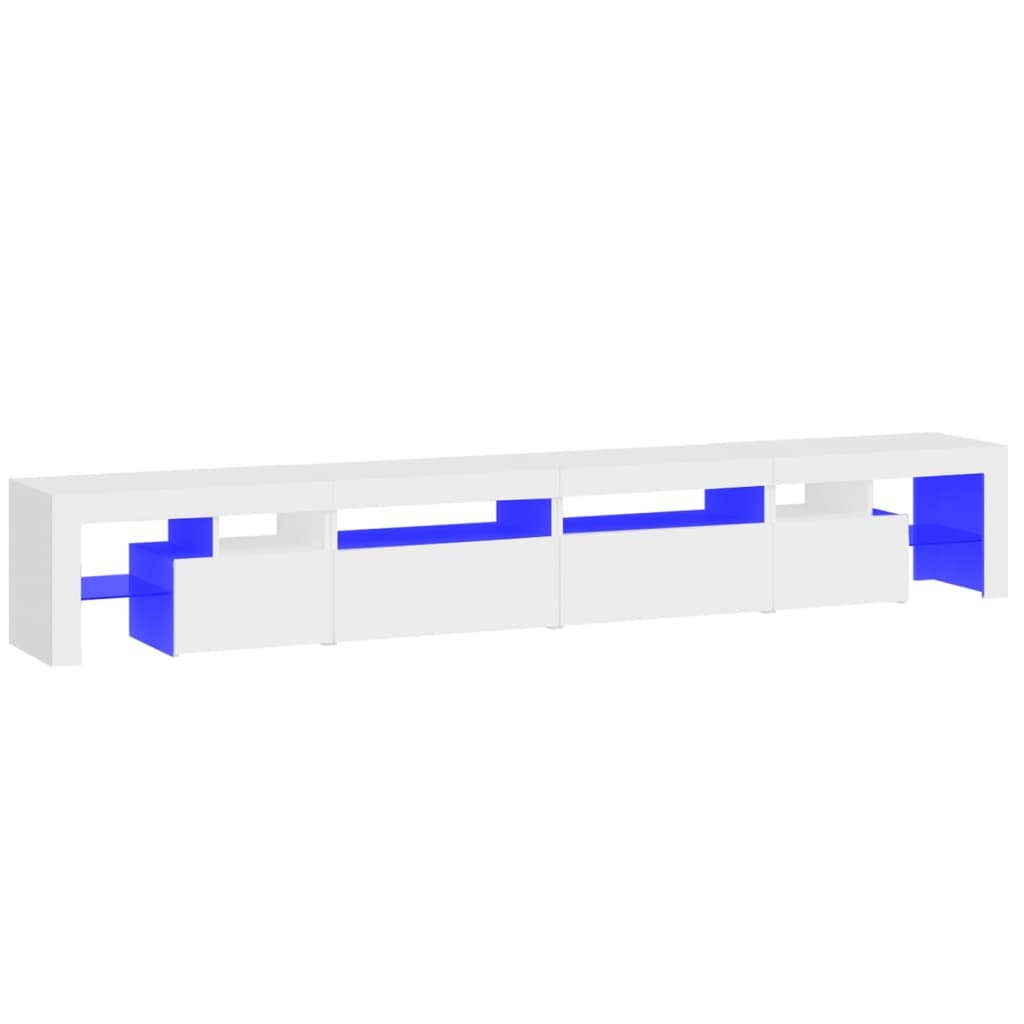 Mueble de TV con Luces LED Blanco 260x36,5x40 cm