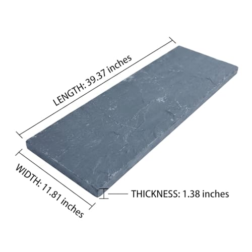 FccsiKoa Outdoor Stepping Stone Decorative Stone Non-Slip Paving Stone Thick Stone Surface Hard-Wearing Structure Suitable for Garden Paths Yard Enhancements, 30x100cm, 3-4cm thick - Image 5