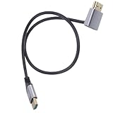 MUELODSIC 05m 8K High Speed Videokabel Abgewinkelt Aluminiumlegierung PVC fürpc Monitor Laptop TV Anschluss
