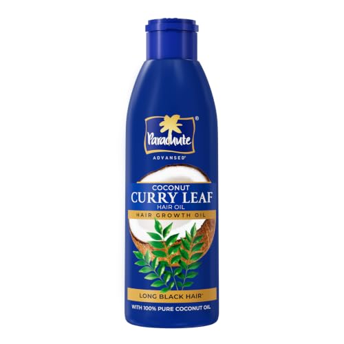 Image of Parachute Advansed Curry Leaf - Long Black Hair Oil | With Pure Coconut Oil | Nourishment for Black Hair & Growth 90ml