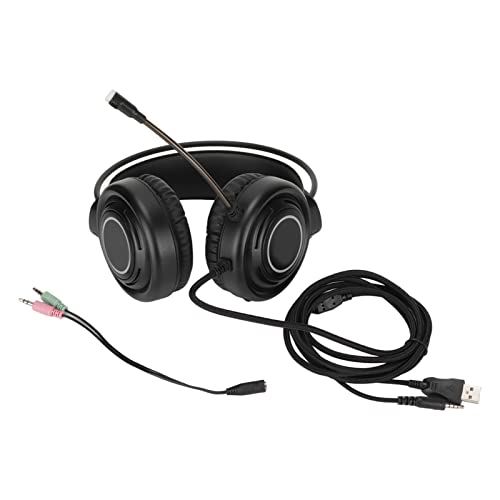 Gaming-headset, omnidirectioneel instelbaar volume Game-hoofdtelefoon 6,5 ft kabel voor pc voor Xbox voor PS4 - Afbeelding 7