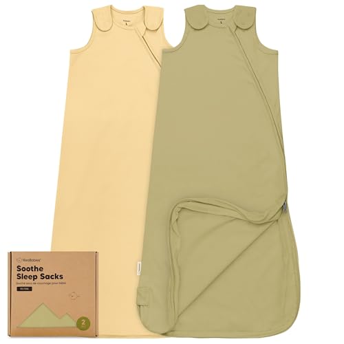Image of 2-Pack Organic Baby Sleep Sacks, 100% Cotton 0.5TOG (Avocado, 18-24M) | Soft Breathable, Baby Wearable Blanket, Toddler Sleeping Sack 18-24 Months, Easy to Wear Transitional Swaddles for Newborns