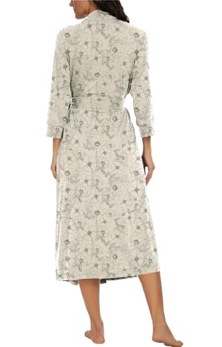 Image of VINTATRE Women Robes Long Knit Bathrobe Lightweight Soft Bath Robe with Pockets