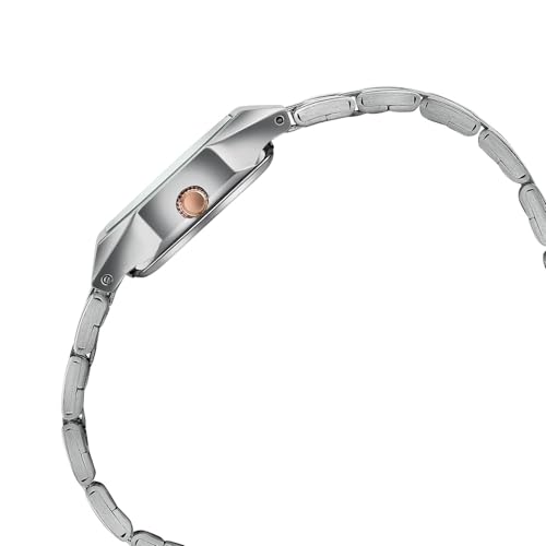 Image of Sonata Poze 8 Quartz Analog with Silver Dial IP Rose Gold Stainless Steel Strap Watch for Women - SP80164KM01W