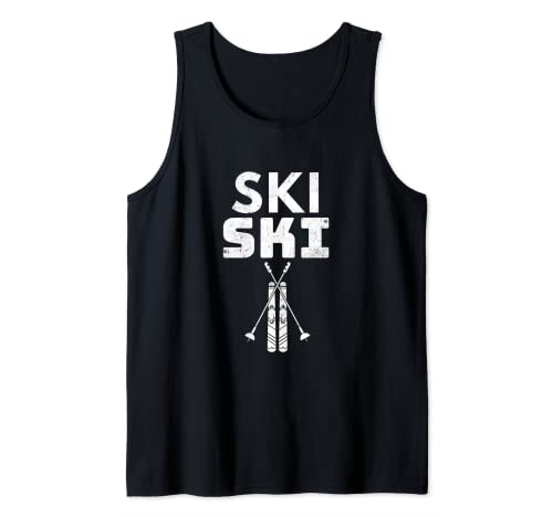 Cool Snow Adventure Ski Instructor Sports Skiing Skiers Tank Top