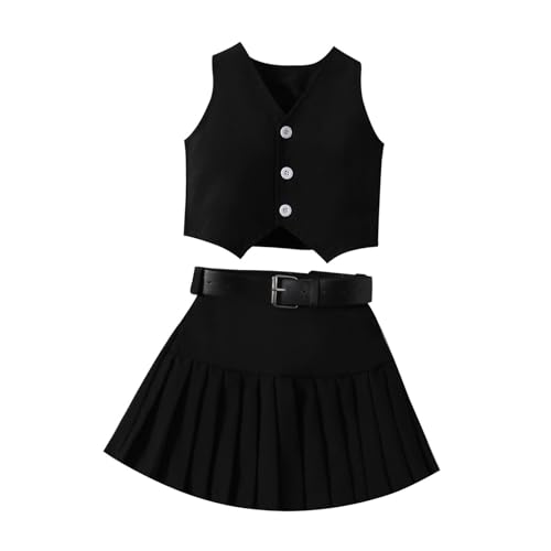 Jupes avec ceinture et gilet bébé fille pour fêtes et sorties