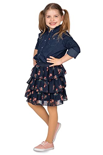 Looksy Collants italianos para niñas 40 DEN opacos suaves de microfibra para ballet, danza, casual, lencería escolar, natural, 5-6 Años