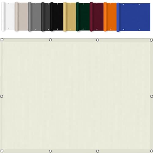 Voile d'ombrage imperméable extérieur bâche ombrage rectangulaire blanc chaud - 2