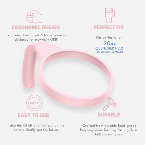 Alça para copo Stanley 590 ml Quencher H2.0 Flowstate, pacote com 2 alças de copo, antiderrapante, s