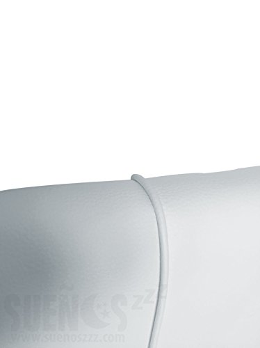 SUENOSZZZ-ESPECIALISTAS DEL DESCANSO Cabecero de Cama Square tapizado en Polipiel para Camas de 135 (145 x 57 cm) Polipiel Blanco - imagen 9