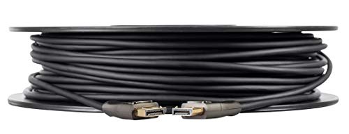 Monoprice Displayport Cable - 150 Feet | 32.4Gbps, 8K@30Hz, 5K@60Hz, 4K@120Hz, Fiber Optic, Aoc - Slimrun Av Series #TOP2