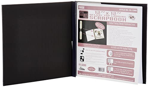 Álbum de recuerdos Pioneer de 12 x 12 pulgadas con cierre tipo snapload y cubierta de cuero sintético, negro miniatura 3